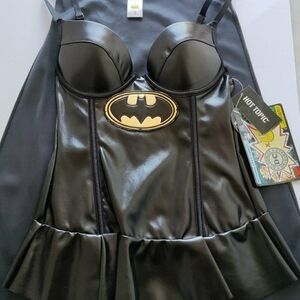 NWT DC Comics Batman Bustier Corset With Cape